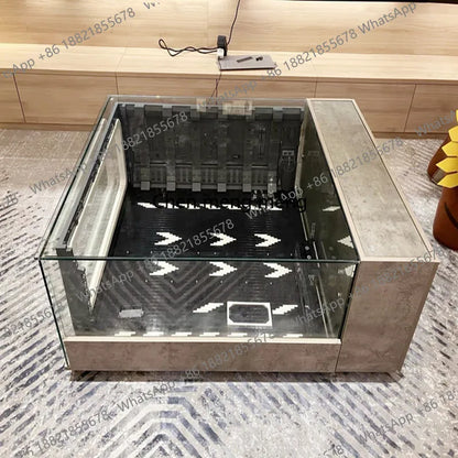 Model display cabinet home coffee table glass dustproof display cabinet creative customization