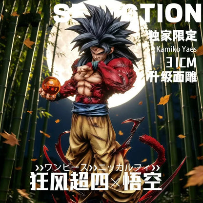 In Stock Anime Dragon Ball Z Ssj4 Goku Figure Replaceable Hands Super Saiyan 4 Goku Pvc Action Figures Collection Model Toys