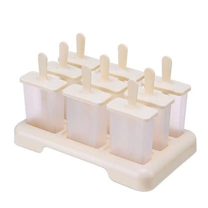 Food Grade Silicone Ice Pop Mold Ice Tray With Lid Handle Diy Juice Coffee Easy Release DIY Popsicle Jelly Frozen Dessert Making