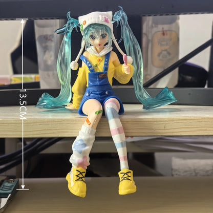 Anime Figure Wedding Dress Action Figures Kawaii Swimsuit Vocaloid PVC Collectible Model Toys Girl Gift