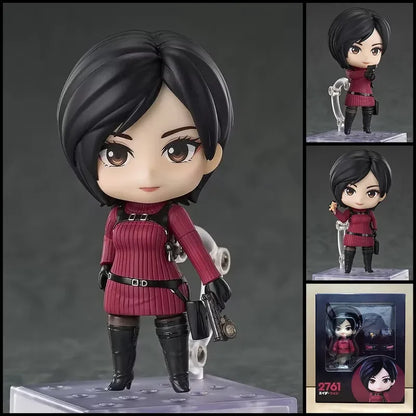 Resident Evil Nendoroid Figure Set Ada Wong Leon S. Kennedy #2761 #2337 Swappable Faces Movable Joints Anime Toys Gifts For Fans
