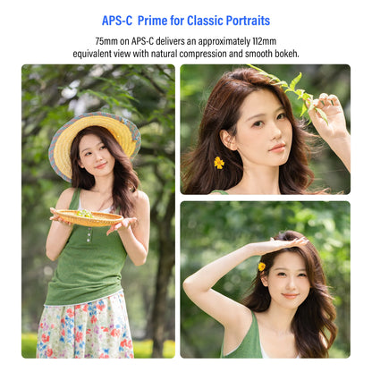 Viltrox AF 75mm F1.8 90mm F2.0 EVO APS-C Camera Lens Medium Telephoto Prime Len Wedding Event Vlog Video for Sony Nikon Fujifilm
