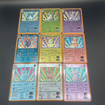DIY Anime PTCG Self-made Original Vintage Hand-Drawn Style Eeveelutions Umbreon Jolteon Eevee Game Collection Card Birthday Gift