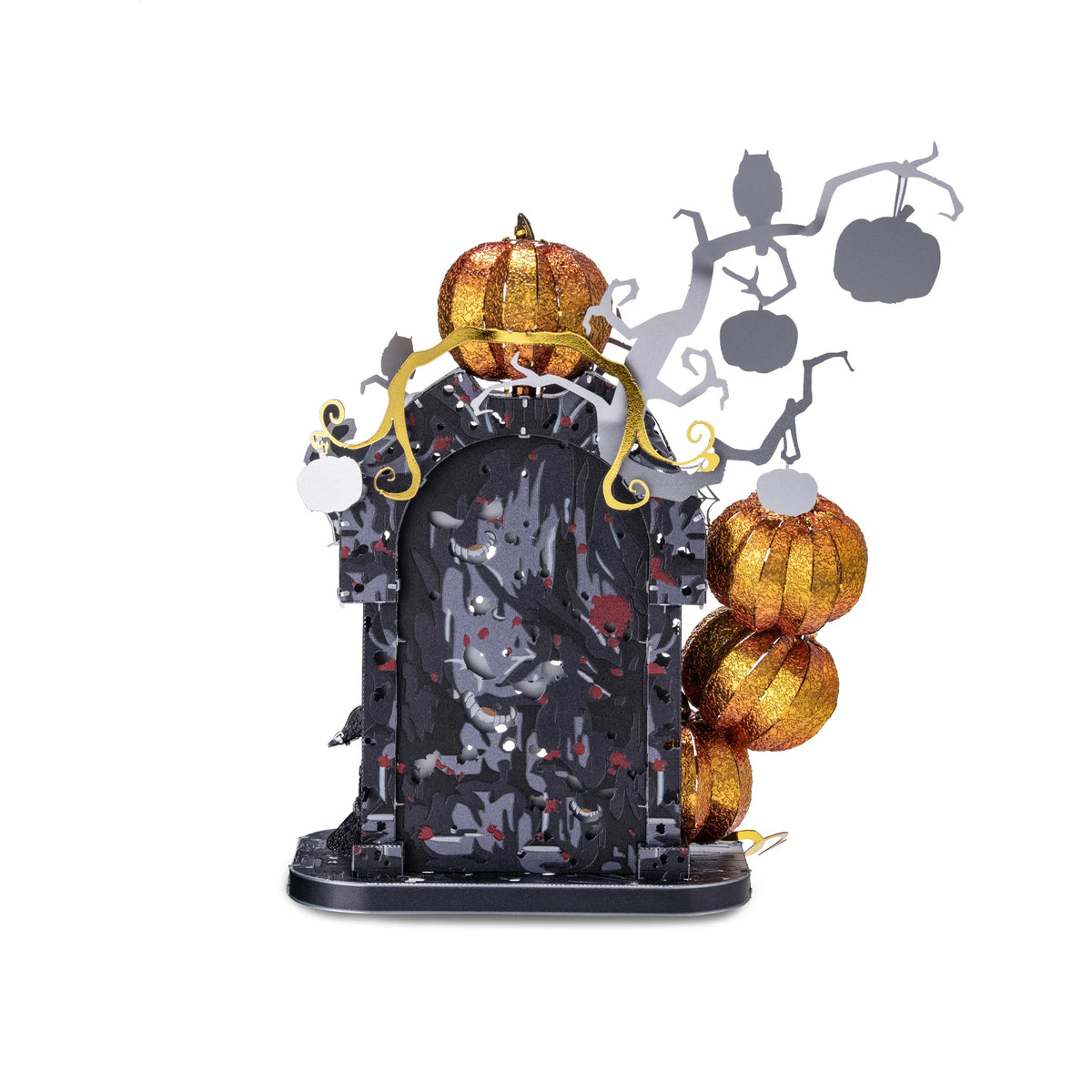 Piececool 3D Metal Model Kits Pumpkin Trick 3D Metal Puzzles for Halloween Decoration Building Blocks Best Gifts