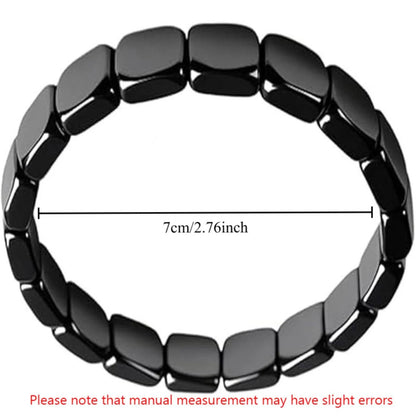 Hematite Bracelet Men - Reignites Masculine Energy, Natural Hematite Stone Beaded Stretch Healing Bracelets Valentines Birthday