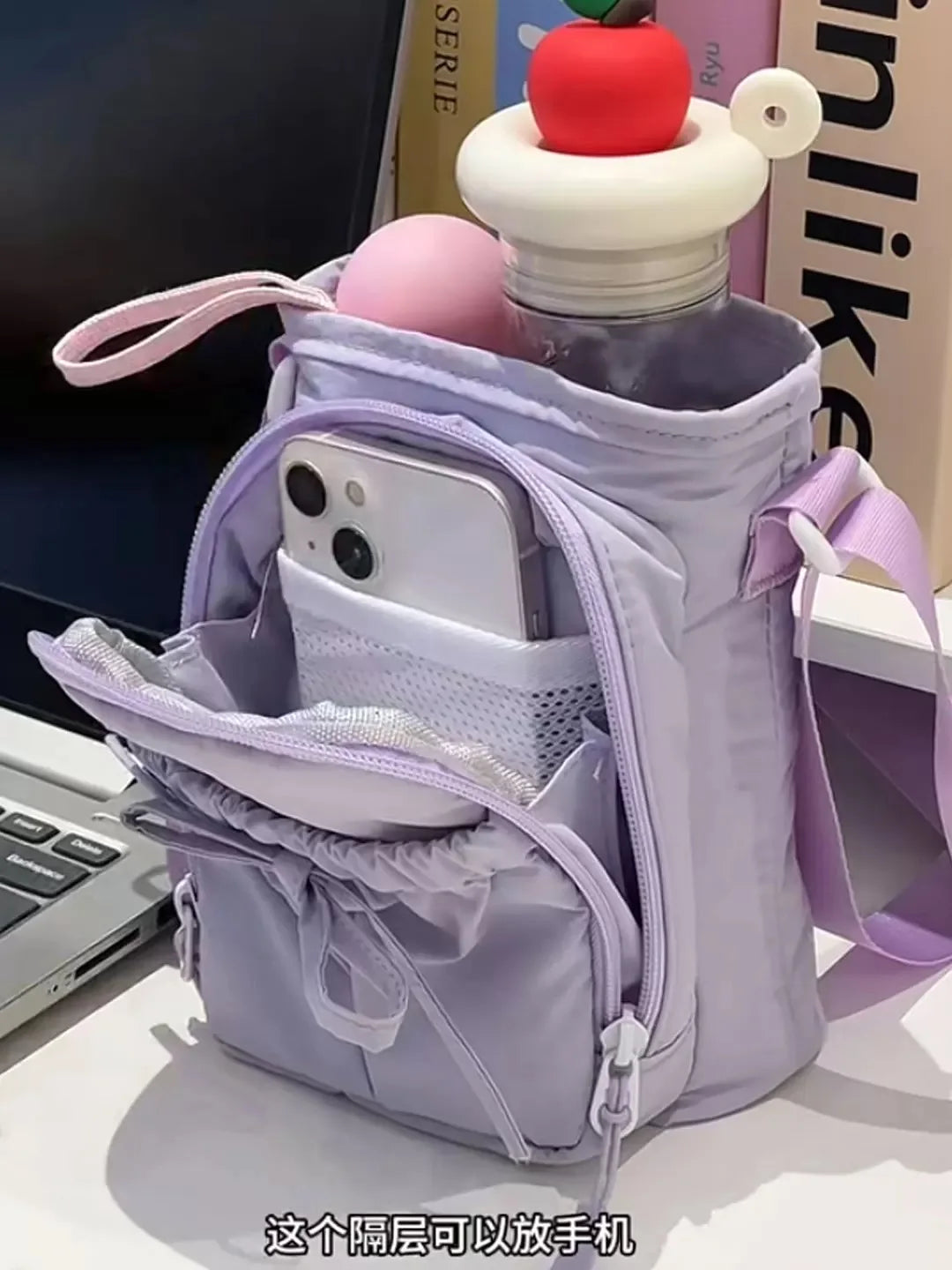 New Lightweight Crossbody Phone Bag for Women Outdoor Sports Cycling Bag Water Bottle Holder Travel Bag  Knot Design