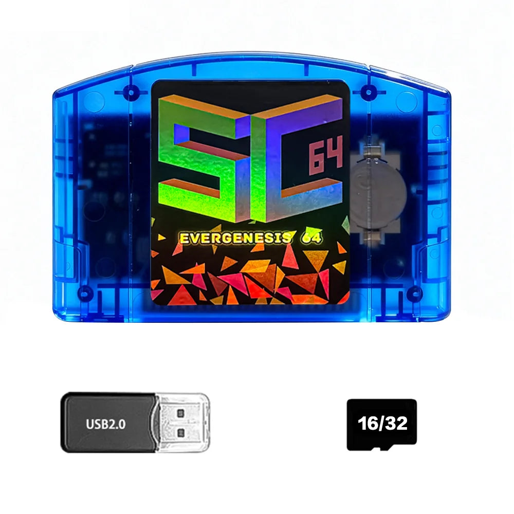 SC64 Open Source FlashCard N64 5000 in 1 Game Cartridge For Nintendo 64 Video Game Console Compatibility 64DD/SNES/GB Games