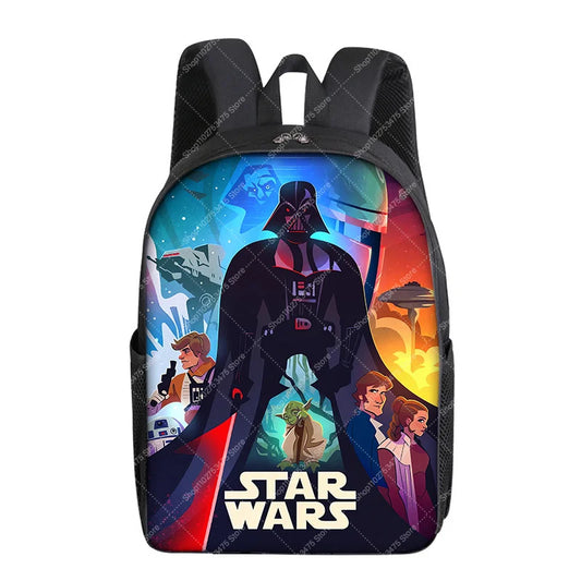 Student Large Capacity Backpack Anime Star Wars Casual Schoolbag Kawaii Stationery Storage Pouch Creative Book Bag Knapsack Gift
