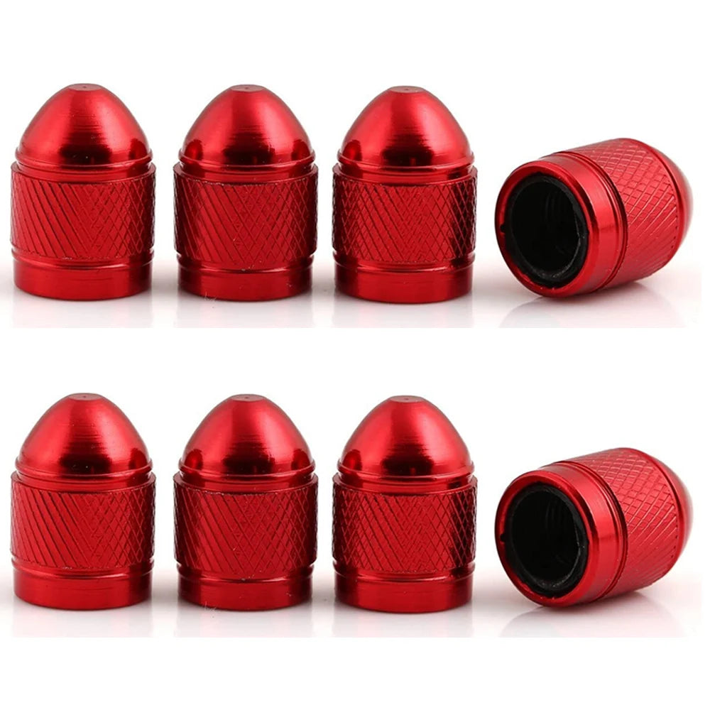 8PCS Tire Wheel Caps Metal Tyre Air Stem Dust Nipple Caps with Plastic Liner Corrosion Resistant Leak-Proof Cars and Motorcycles