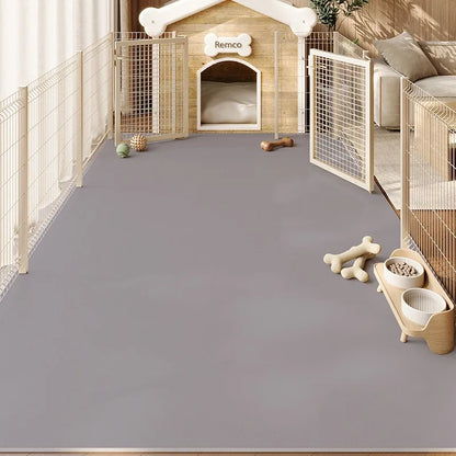 Pet Floor Mat PVC Waterproof Urine-proof Leather Carpet Solid Color Dog Enclosure Mats Large Size Rug Wipeable Kitchen Rugs 양탄자