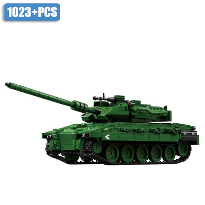Military WW2 MOC Leopard 2A7 Army Main Battle Tank Soldiers Building Blocks Bricks M1 T90M Tank Set For Gifts