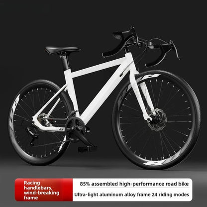 700C Road Bike Drop Bar Bicycle Lightweight Racing Bike 21 24 27 Speed Mechanical Disc Brake Adult Commuter Cycle