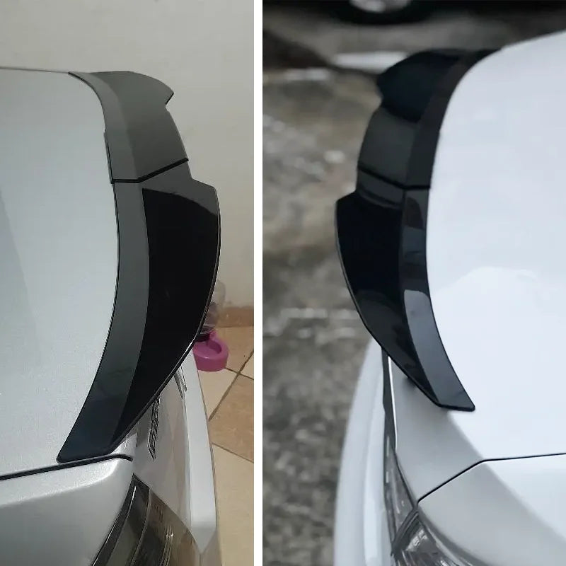New Style Universal 3pcs Sedan Rear Trunk Tail Rear Wing Spoiler 117-127cm Adjustable DIY Refit Boot Wings Spoiler Car Accessory