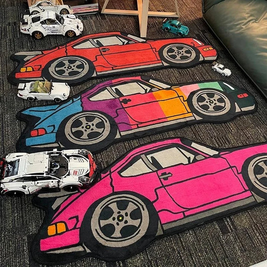 Creativity Fashion Living Room Decoration Soft Carpet Car Shape Rugs for Bedroom Washable Study Floor Mat Anti-slip Computer Rug