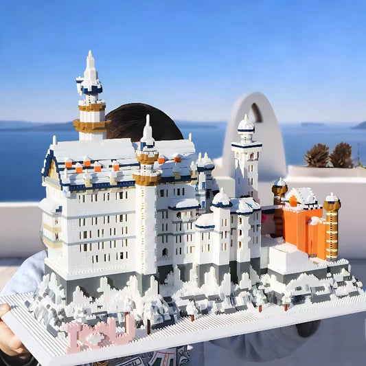 3218 Pieces of World-Famous Landmarks, Swan Lake Castle, World Landscape Architectural Model, Assembly Toys, Decorative Micro Bricks