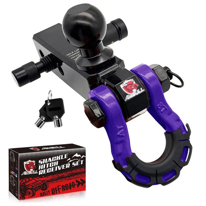 Trailer Hitch Receiver 3-Hole Trailer Hook 8T Tow Hook with Trailer Ball Mount with Fits for 2 inch Towing Kit for Trucks Jeeps