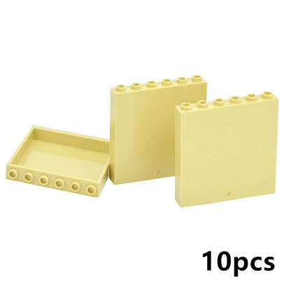 DIY Building Block 10pcs Door Window Frame Wall City 1x6x5 1*4x3 Glass Transparent Panel House Parts MOC Bricks 59350 59349 Toy