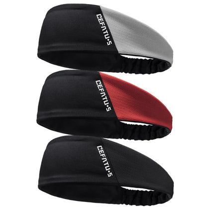 3pcs Color Blocked Sports Headband, Suitable for Both Men and Women, Yoga Headband, High Elasticity Headband, Sweat Absorbing
