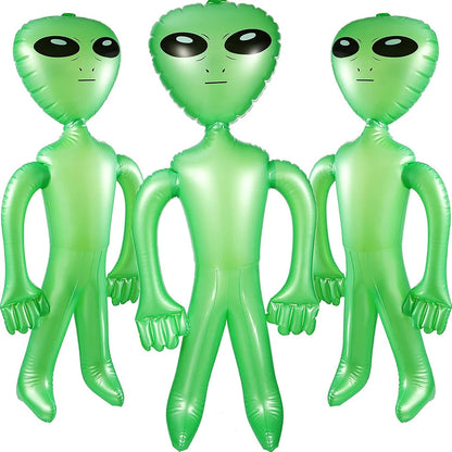 1~3pcs Green Alien Inflate Party Favor Inflates Inflatable Jumbo Alien Blow up Toy for Party Decorations, Halloween, Birthday