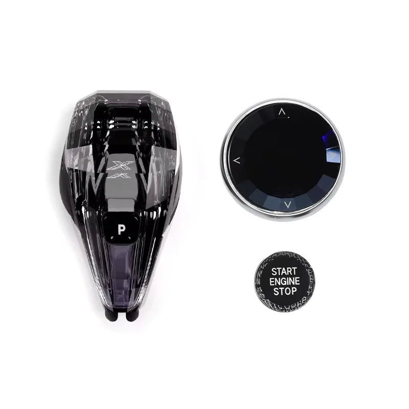 Crystal Gear Shift Lever Knob Set For BMW 5 Series G30 G32 G01 G08 7 Series G11 G12 F10 F20 F30 F32 F25 F26 X5 X6 F15 F16