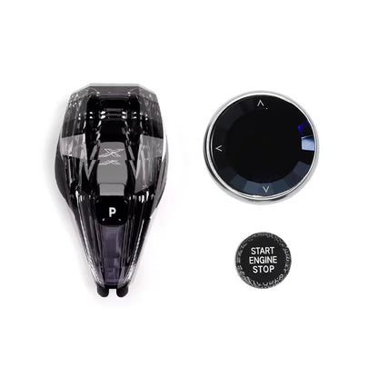 Crystal Gear Shift Lever Knob Set For BMW 5 Series G30 G32 G01 G08 7 Series G11 G12 F10 F20 F30 F32 F25 F26 X5 X6 F15 F16