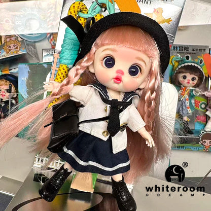 bjd doll Dolls for girls Labbu doll pocket mini blyth girl Doll Barbi cry Baby Rainbow Ball jointed doll Mobile phone Decoration