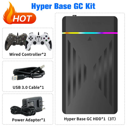 Retro Gaming HDD Retrobat＆Playnite＆Launchbox OS for PS4/PS3/PS2/PS1/SWITCH/N64/DC/WIIU 39 Emulators for Windows with 17000+Games