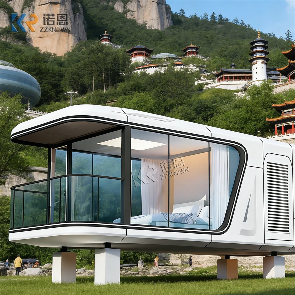 Futuristic Modular Space Capsule House Prefabricated Eco Capsule Home Portable Container House Comfortable Home For Camp