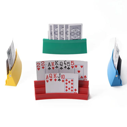 Magnetic Playing Card Holder 3 Slots Card Stand Free Standing Card Organizer for Poker & Card Games