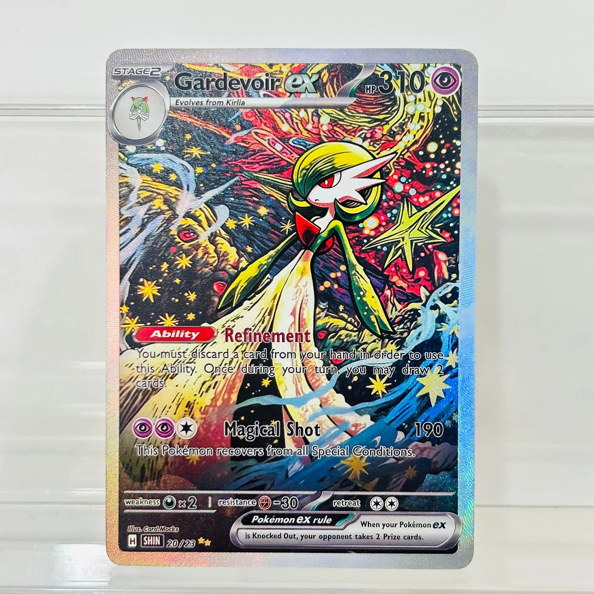 Shining Charizard 17/23 EN Version DIY Holographic Foil Texture Card, Perfect Condition Premium Anime Collection Card