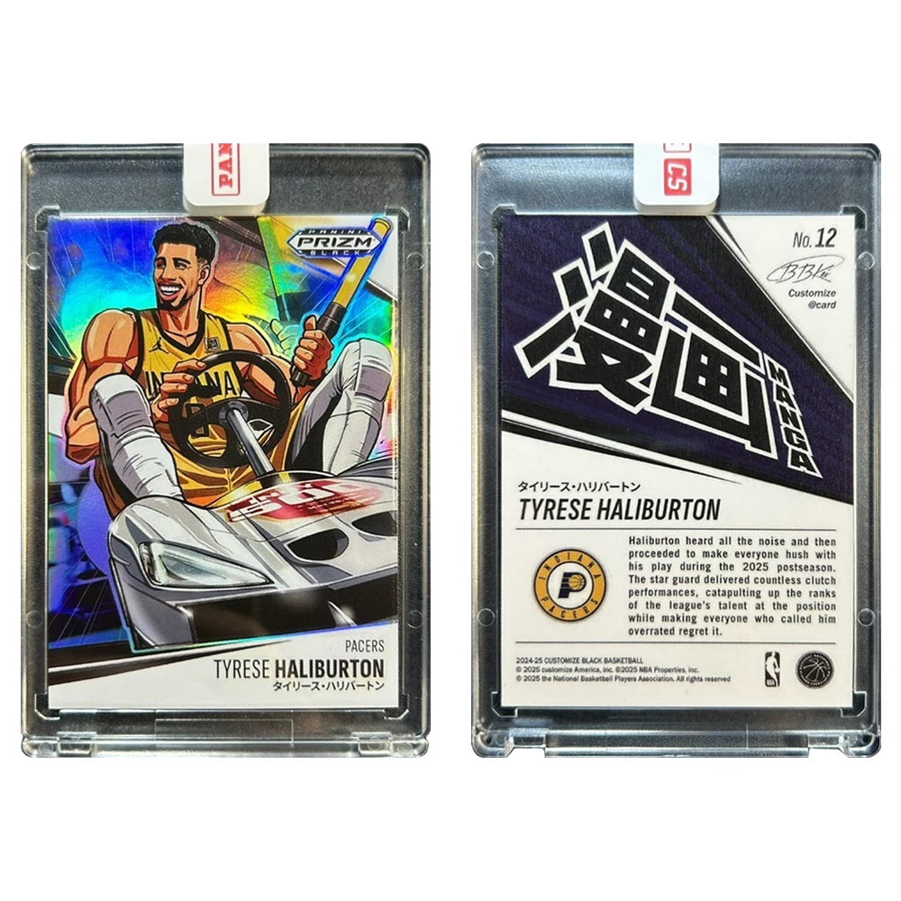 PANINI DIY manga homemade Curry James Doncic Durant Wembanyama Jokic Edwards Morant Textured Rainbow Sparkle Collectible Card