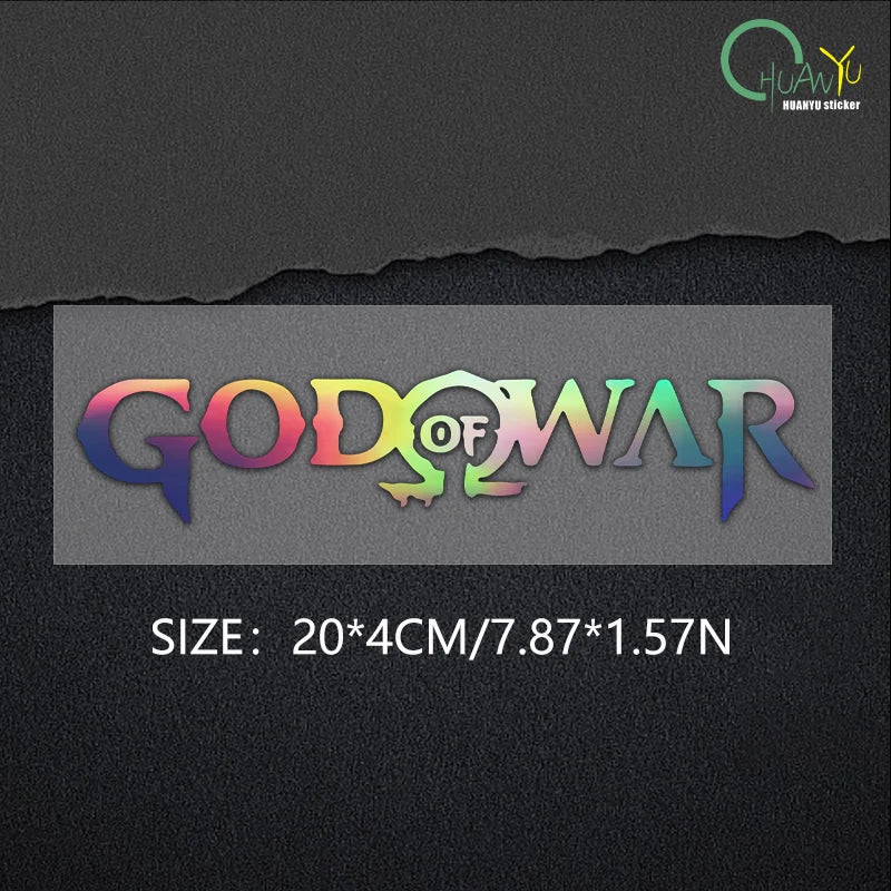 God of War Game Logo Car Stickers Personality Decal Sunscreen Die Cut Refrigerator Helmet Car Accessories