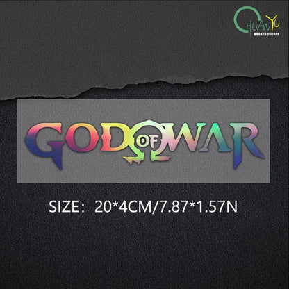 God of War Game Logo Car Stickers Personality Decal Sunscreen Die Cut Refrigerator Helmet Car Accessories