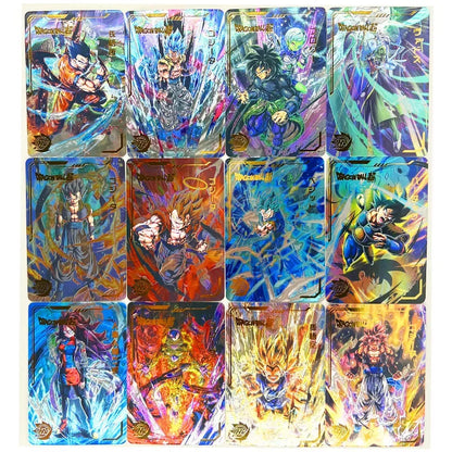 54pcs/set Dragon Ball Z Laser Engraving flash Super Saiyan Heroes Battle Card Ultra Instinct Goku Vegeta Game Collection Cards