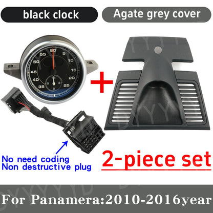 Car Stopwatch Chrono For Porsche Panamera 970 2010-2016 Stop Watch Clock Interior Dashboard Cover Compass Electronic Meter Clock