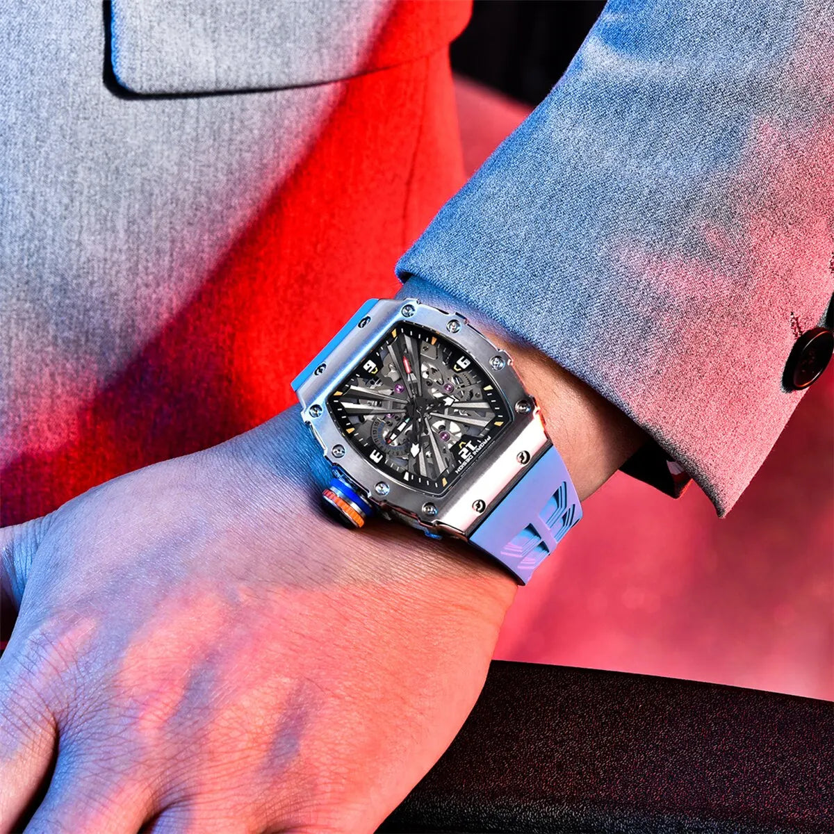 2026 New PAGANI DESIGN Men's Quartz Watches VH65 Skeleton Dial 100M Waterproof Sport Rectangle Sapphire Glass Watch for Men