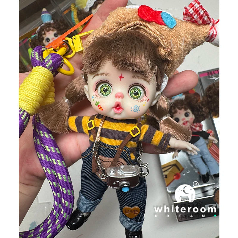 Mini Doll Dolls for girls Labbu doll pocket blyth Boy girl Doll Barbi cry Baby Rainbow Ball jointed doll Mobile phone Decoration
