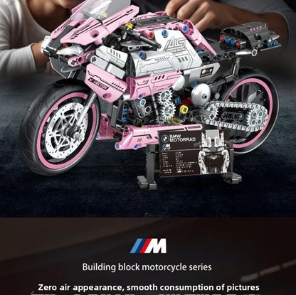 M1000RR Motorcycle Is Compatible with Lego Building Block Machinery Group, and It Is Difficult To Assemble Toy Locomotive Model.