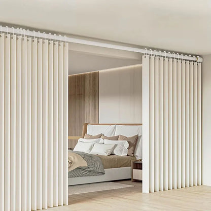 Folding Room Divider Curtain for Kitchen and Fitting Room, Soft Partition Panel for Privacy and Modern Decor