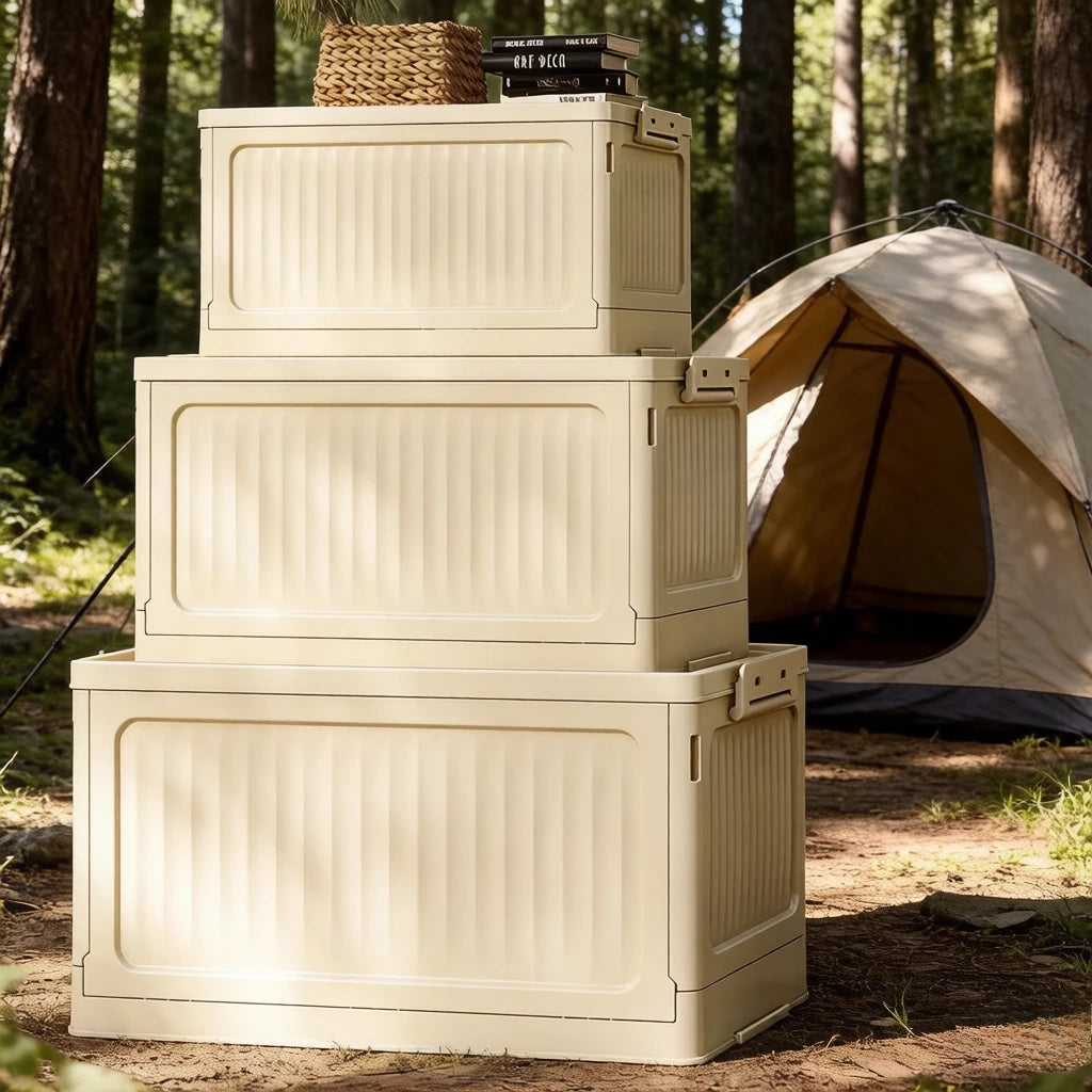 Large Capacity Camping Storage Box with Lid – All-in-One Car Trunk Organizer & Portable Stall Sorting Box