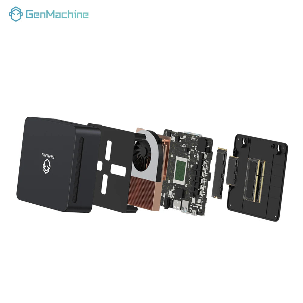 GenMachine Ryzen 6600H 6600U 6800H Mini PC Windows 11 LPDDR5 16G 6400Mhz WIFI6 3.2-4.7GHz TDP 45W Mini Pc Diy Gaming Computer