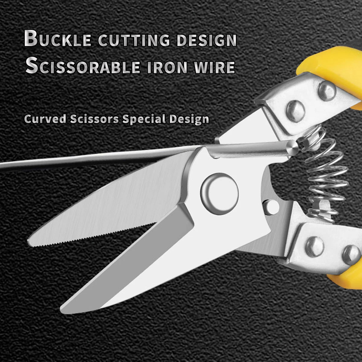 TUPI Multi-purpose Iron Shears Stainless Steel Elbow Shears Wire Slot Iron Wire Scissors Straight Head Tin Scissors