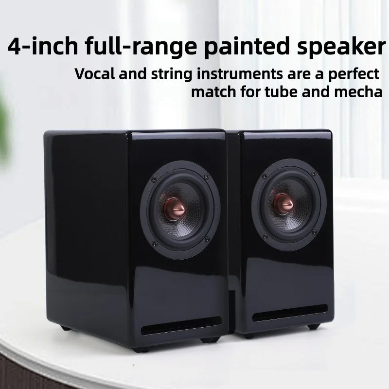 G1Pro 4Inch Carbon Fibre Full-range Paint Home Audiophile Passive Speakers HIFI Passive Bookshelf Speakers 80W Output Power 91dB