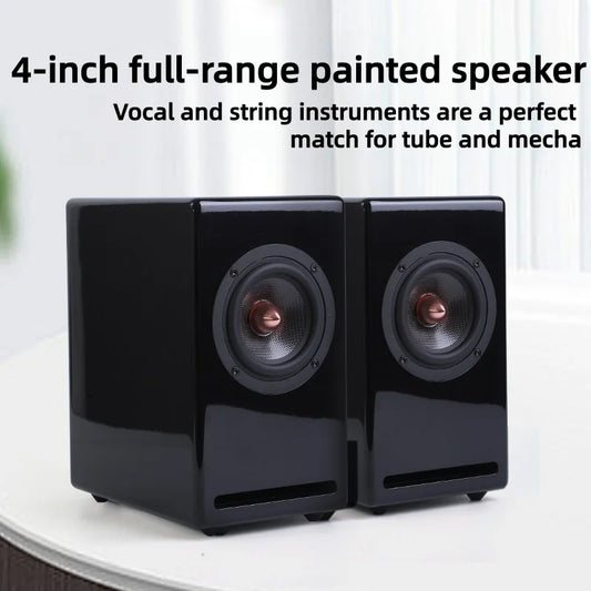 G1Pro 4Inch Carbon Fibre Full-range Paint Home Audiophile Passive Speakers HIFI Passive Bookshelf Speakers 80W Output Power 91dB