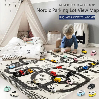 Road Mat Children Traffic Car Map Boy Girls Educational Toy Road Plastic Carpet Playmat for Baby Mats City Kids Toys Games Gifts