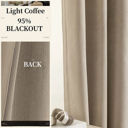 310CM Height Custom Size Chenille Window Curtain Blackout Sound Insulation Curtain For Bedroom Living Room Thickening Curtain