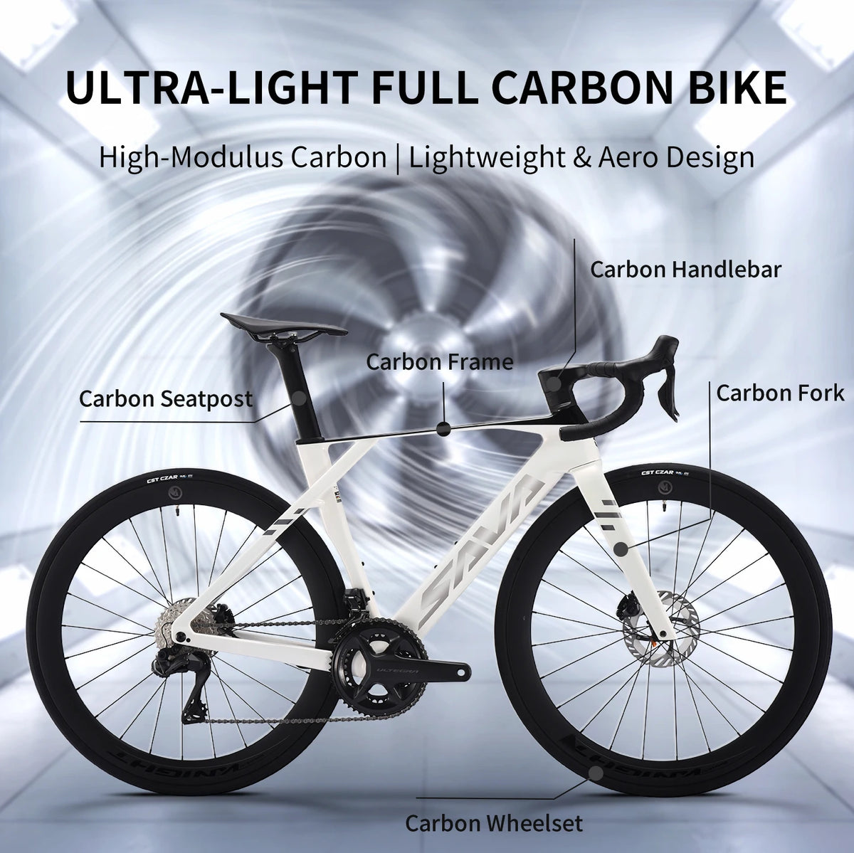 SAVA 2026 NEW BLADE SLR8 Full Carbon Fiber E-Shift Road Bike with SHIMAN0 ULTEGRA 8170 Di2 Kit, Cyclocross Rod Bike Racer