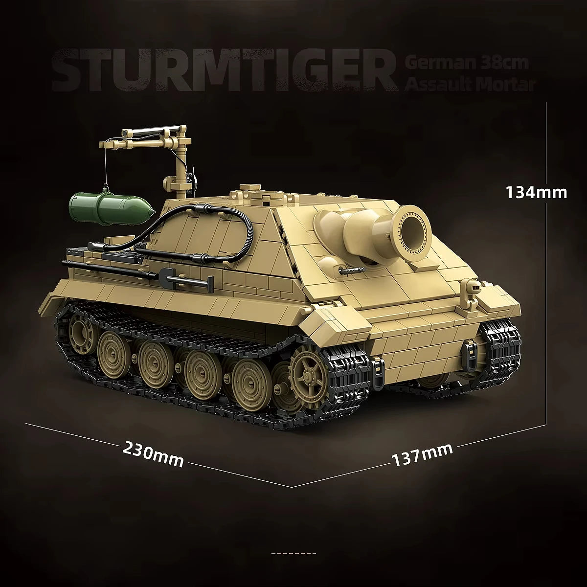 1394pcs Sturmtiger Tank Building Blocks Kit Scene Of Military Equipment Bricks Model Assembly Desk Decoration Toy Kids Gifts