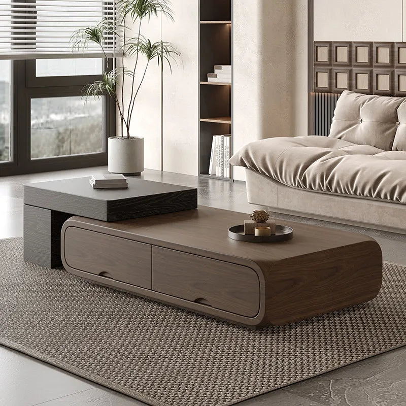 Italian Minimalist Coffee Tables Classic Retro Rustic Extendable Coffee Tables With Drawers Design Mesas De Café Room Furnitures