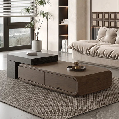 Italian Minimalist Coffee Tables Classic Retro Rustic Extendable Coffee Tables With Drawers Design Mesas De Café Room Furnitures